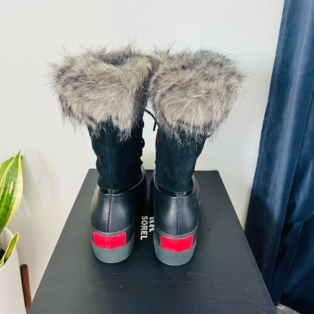 SOREL JOAN of Arctic Next Faux Fur Waterproof Snow Boot, Black, Size 10, NWT‎ - Picture 7 of 12